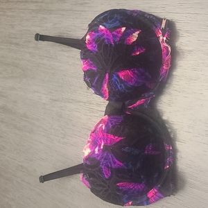 32C Floral Lace Push Up VS Pink Bra
